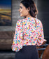 Floral Long Sleeve Pink Chiffon  Top